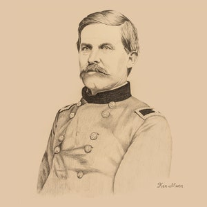 Fine art print of original hand-drawn, graphite portrait of John Buford