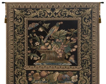 The Jay II European Wall Tapestry - Floral Decorative Wall Hanging - Woven Belgian Wall Tapestry - Birds Lover Unique Wall Decor Art
