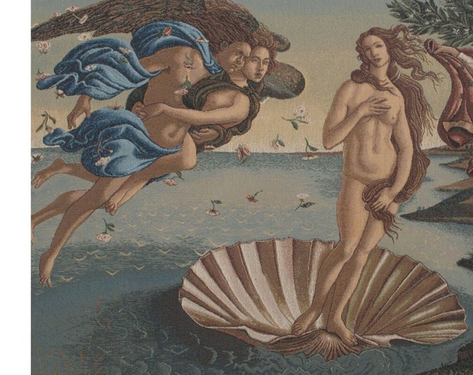 Boticelli's Birth of Venus Belgian Tapestry - Medieval Wall Hanging Art Decor