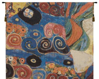 Virgin Klimt Dress European Wall Tapestry - Gustav Klimt Art - Jacquard Woven Tapestry Wall Décor Art - Colorful Decorative Wall Hanging