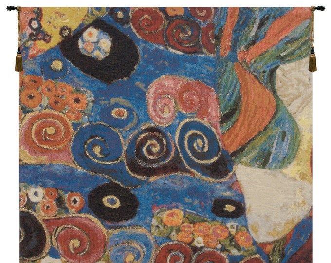 Gustav Klimt 'The Virgin' Woven Tapestry Wall Hanging - 26x26 inch