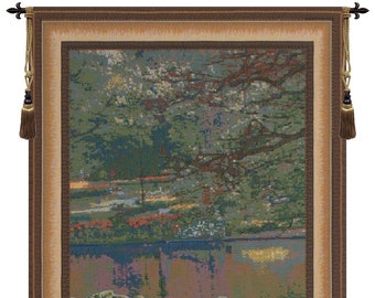 Keukenhof Portiere I Floral Gobelin Wall Tapestry, Woven Hanging Art Decor for Living Room & Bedroom