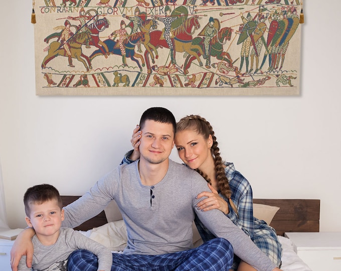 Bayeux Tapestry: Medieval Battle of Hastings, Woven Wall Art