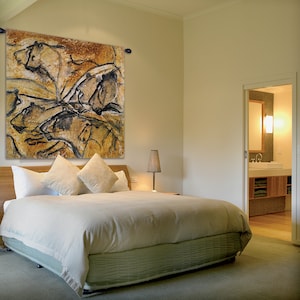 Chauvet Lions European Jacquard Wall Tapestry - Fine Art Woven Hanging Decor - Ancient Cave Painting