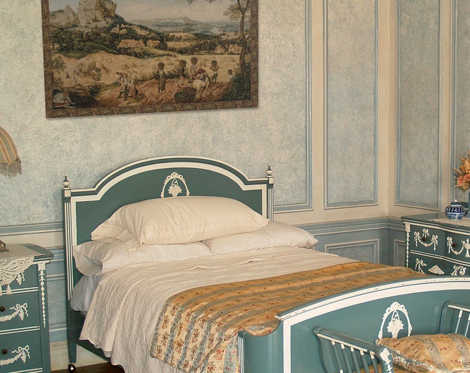 Rustic European Landscape Tapestry - Woven Jacquard Wall Hanging - Decorative Italian Art Decor