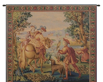 Falcon European Wall Tapestry - Medieval Wall Décor Art Tapestry - Woven Jacquard Wall Art - Decorative Wall Decor Hanging