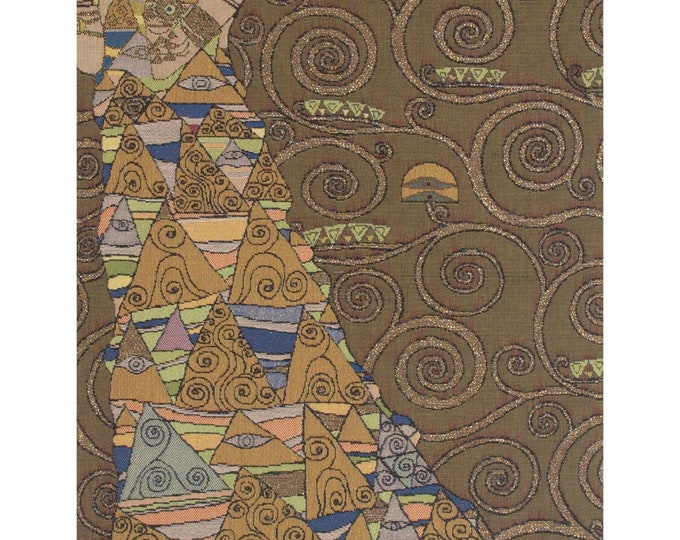 Klimt The Waiting Woven Wall Tapestry: Gustav Art Nouveau Home Decor Hanging Textile