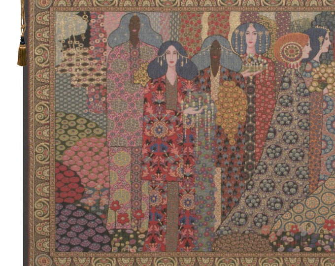 Aladdin European Jacquard Wall Tapestry - Antique Belgian Woven Fine Art Wallhanging for Home Decor