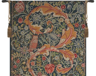 Owl and Pigeon III European Wall Tapestry