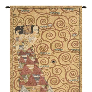 Gustav Klimt Tapisserie: Die Ausgesehnte, Italienisches Wandbild (80 x 40 cm)
