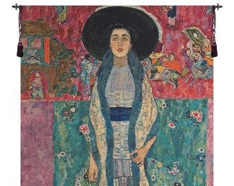Adele Block-Bauer Wall Tapestry | Wall Hanging Tapestry by Klimt | European Wall Art Tapestry | Decorative Wall Hanging Art