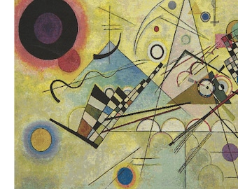 Kandinsky Composition VIII European Wall Tapestry Jacquard Woven Abstract Hanging Art Decor Piece