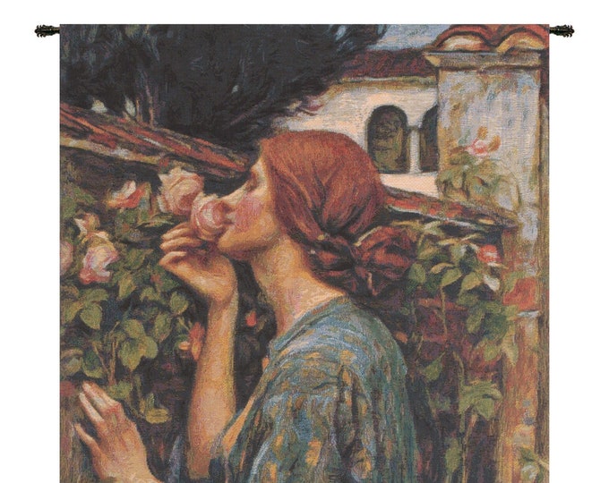 John William Wall Art Tapestry: Soul of Rose, Woven Belgian Decor