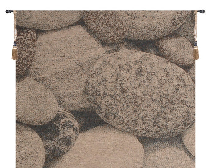 Pebbles Wall Tapestry: Woven Jacquard French Decor (38x28 inch)