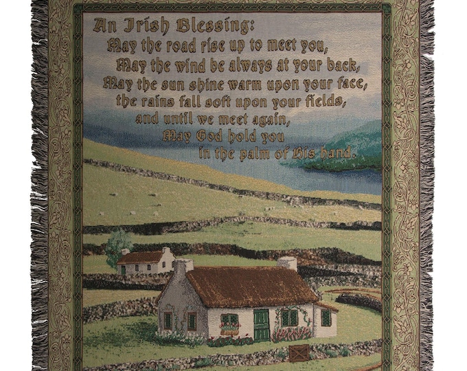Irish Blessing II  Tapestry Throw