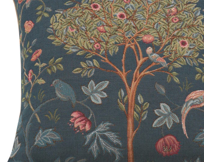 William Morris Tapestry Pillow Cover: Kelmscott Tree, Arts & Crafts Throw Pillow