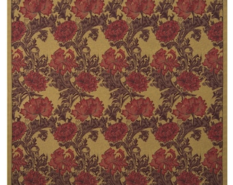 William Morris Chrysanthemum Floral Tapestry Throw Blanket: 34x34 inch Victorian Art Home Decor