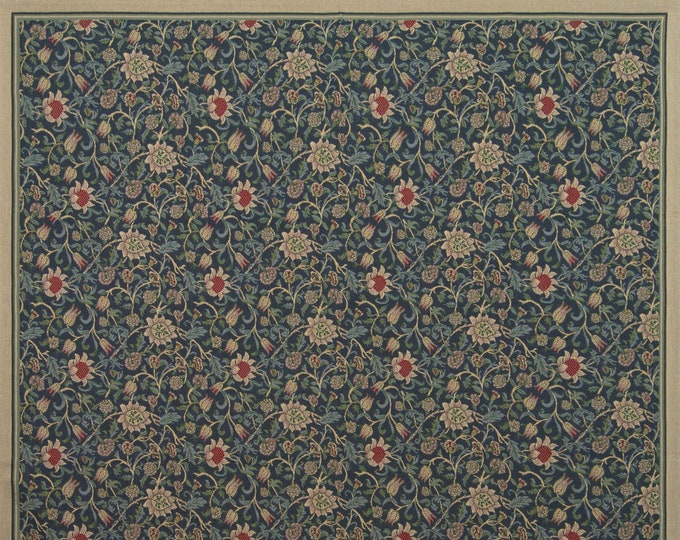Fleurs de Morris Tapestry Blanket – William Morris Millefleurs Throw – Woven Decorative Floral Blanket