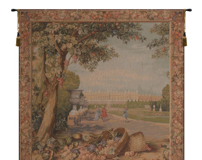 Versailles Garden Tapestry: French Jacquard Woven Wall Art (58x58 inch)