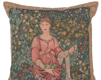 Pomona European Tapestry Cushion Covers - Throw Sofa Pillow Covers - William Morris Art Pillow Covers - 19x19 Decorative Cushion Covers