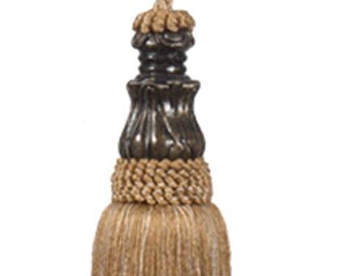 Gold Tapestry Tassels: Elegant Home Decor Embellishments - 30 Inch, Set of 2