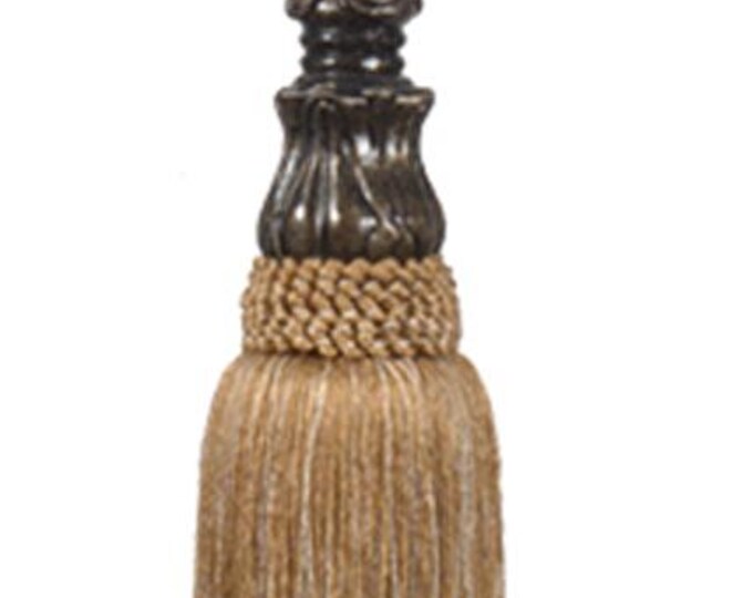 Gold Tapestry Tassels: Elegant Home Decor Embellishments - 30 Inch, Set of 2