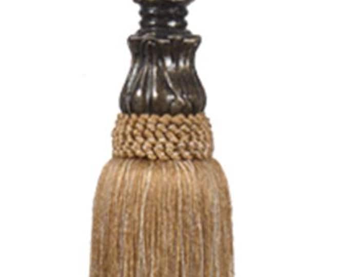 Gold Tapestry Tassels: Elegant Home Decor Embellishments - 30 Inch, Set of 2