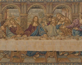 The Last Supper Tapestry Wall Hanging: Leonardo Da Vinci Art (26x62 inch)