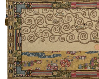 Klimt Tree of Life Tapestry Italian Jacquard Woven Wall Art Decorative Hanging Bohemian Home Decor