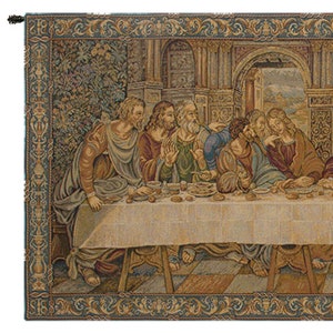 Last Supper Religious Tapestry: Jesus Wall Hanging for Living Room, Dining Area, Church Decor