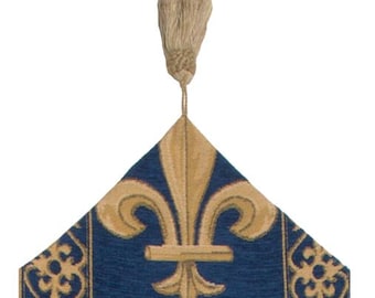 Fleur De Lys Blue TR Table Runner