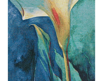 Simon Bull Lily Tapestry: Belgian Woven Floral Wall Hanging Art for Home Decor