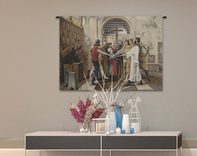 Italian Medieval Tapestry: Oath of Pontida Jacquard Woven Wall Hanging Art Decor (24x34 inch)