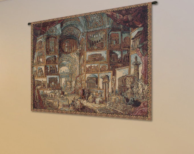 Italian Museum Tapestry Wall Hanging: Ancient Rome Art