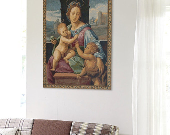 Madonna Aldobrandini Tapestry: Raphael's Religious Italian Wall Art Depicting Mother and Child