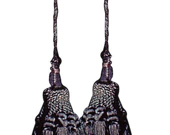 Deco- Black Tapestry Tassels
