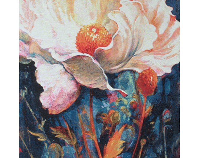 Simon Bull Floral Tapestry Wallhanging: Belgian Jacquard Woven Wall Art