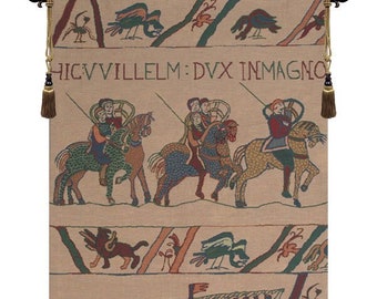 Bayeux William Navigio European Wall Tapestry - Medieval Decorative Wall Hanging - Woven Belgian Tapestry Wall Art