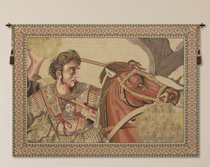 Alexander the Great Medieval Tapestry - Jacquard Woven European Wall Hanging for Home Decor