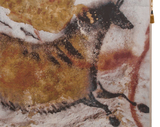 Lascaux Cave Horse Tapestry Jacquard Woven Wall Art Belgian Home Decor