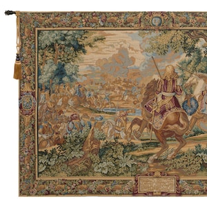 Medieval Knight Tapestry European Jacquard Woven Wall Hanging Cotton Blend