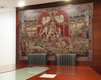 王子の謁見のタペストリー：中世ヨーロッパの織物壁画 - Etsy 日本