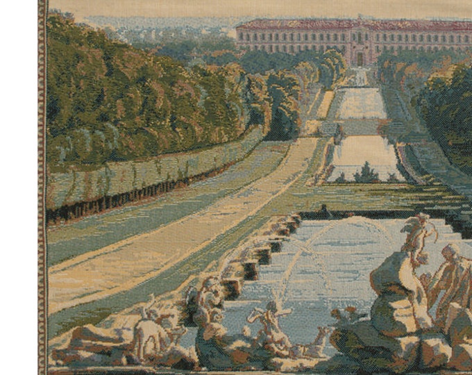 Reggia Caserta Italian Royal Palace Tapestry - Woven Wall Art Hanging for Historical Decor