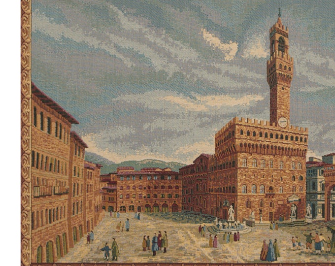 Palazzo Vecchio Tapestry: Woven Italian Town Hall Wall Decor