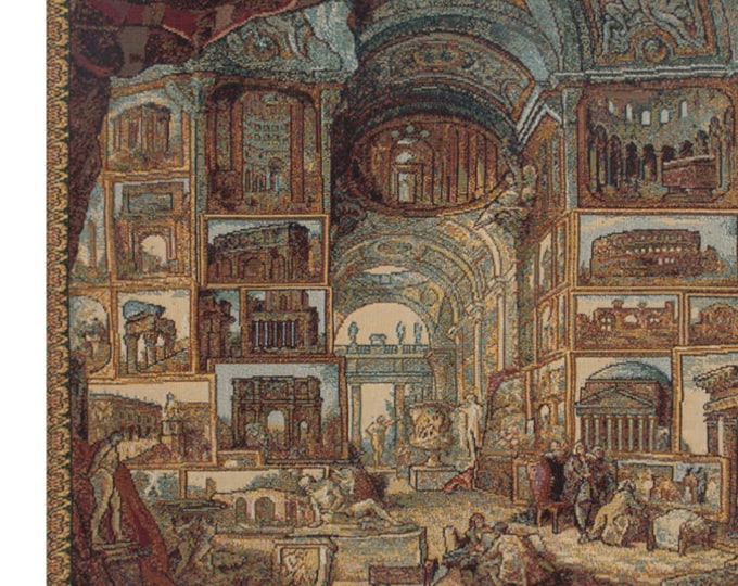 Italian Museum Tapestry Wall Hanging: Ancient Rome Art