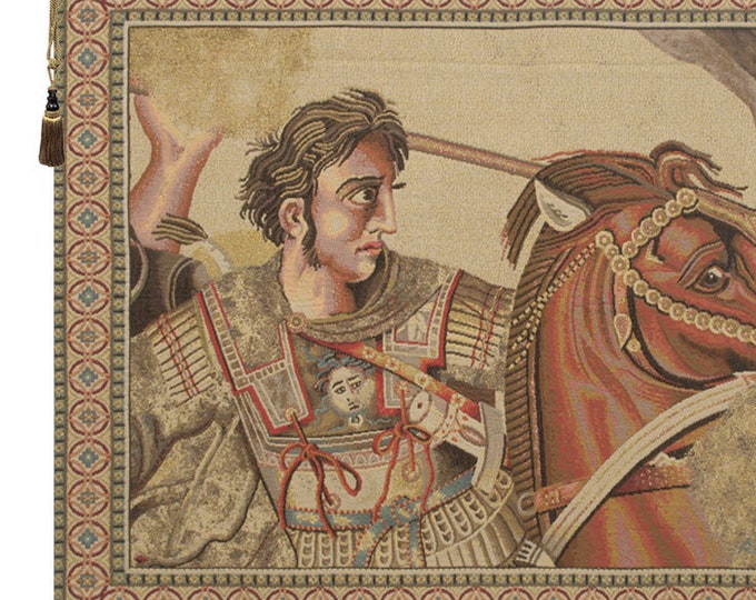 Alexander Tapestry Wall Hanging, Ancient Greek Art, Historical Home Decor