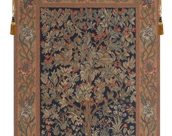 William Morris 'Tree of Life' Tapestry: Millefleurs Jacquard Wall Hanging