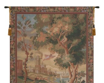 Flamingo European Wall Tapestry - Woven Jacquard Wall Decor Art - Decorative Belgian Wall Tapestry - Unique Birds Lover Wall Hanging