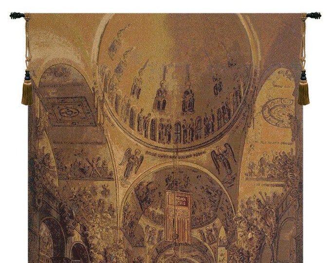 San Marco Basilica Tapestry: Italian Woven Wall Hanging (54x38 inch)