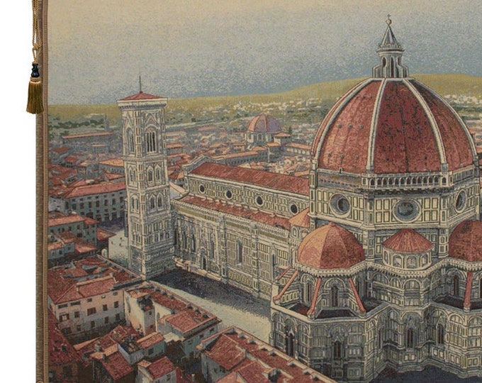 Florence Cathedral European Castle Tapestry - Jacquard Woven Italian Art Wall Hanging Decor
